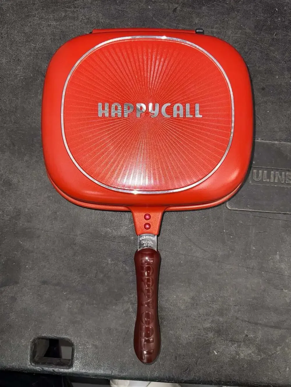 Happycall Double Pan Standard Red Non-Stick Grill Pan